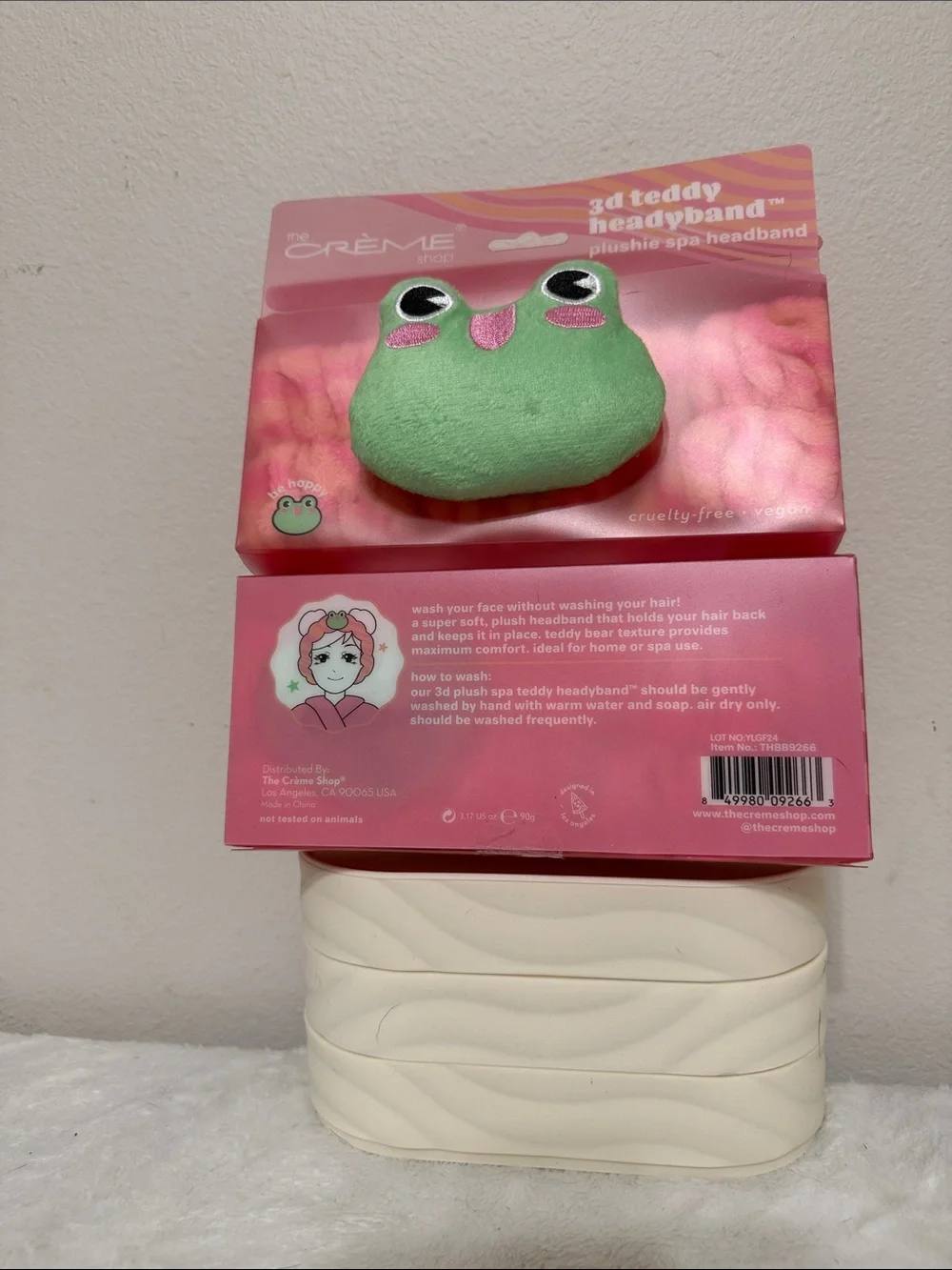 2 for 35 or 1 for 19 Kids Plush Frog Headband - Green Cute Spa Hair Accessory
